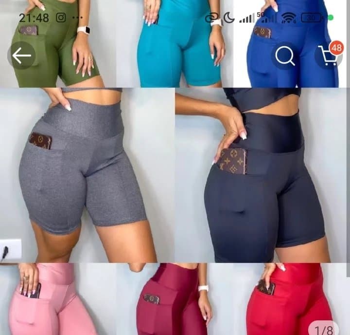 1 Bermuda com Bolso Fitness
