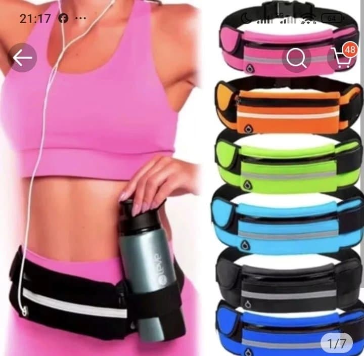 Bolsa Pochete Colorida Unissex Esportiva Sem Volume Compacta Leve Impermeável Porta Celular