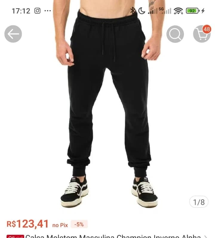 Calça Moletom Masculina Champion Inverno Alpha