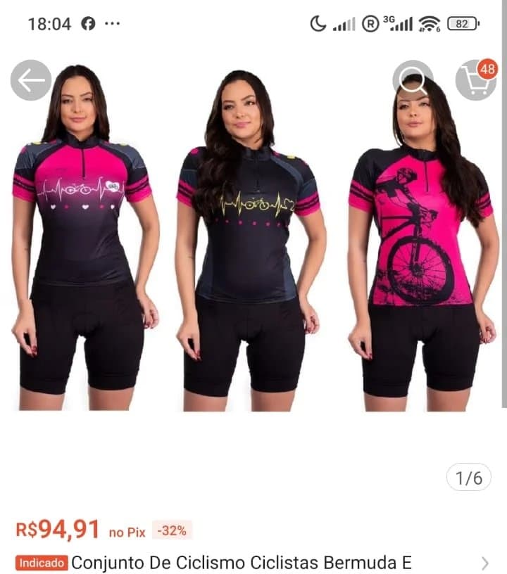 Conjunto De Ciclismo Ciclistas Bermuda E Camisa Feminino