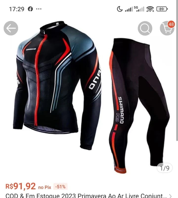 Conjunto Ciclismo Masculino Camisa e Calça Ao Ar Livre Primavera