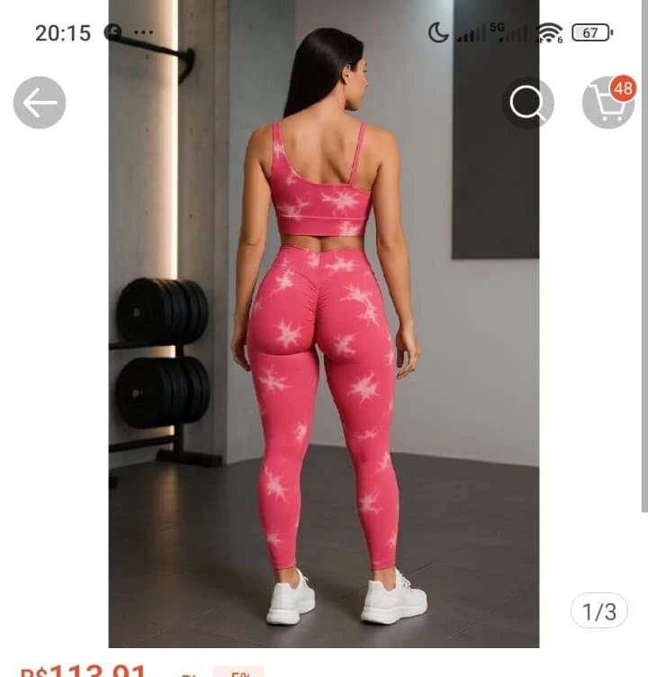 Conjunto Feminino Tie Dye Top Mula Manga + Legging Empina Bumbum Cintura Alta Academia