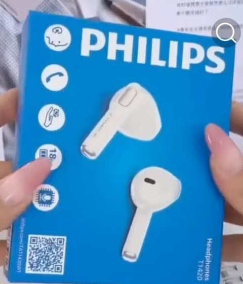 Philips Tat1420 Fone De Ouvido Sem Fio Bluetooth TWS Com Microfone Mini Fones 6.0 Esportivo