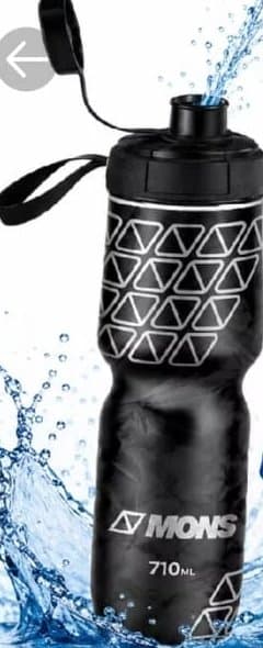 Garrafinha Caramanhola Térmica para Bike Squeeze Esportes Ciclismo 710ml Bico Válvula Automática