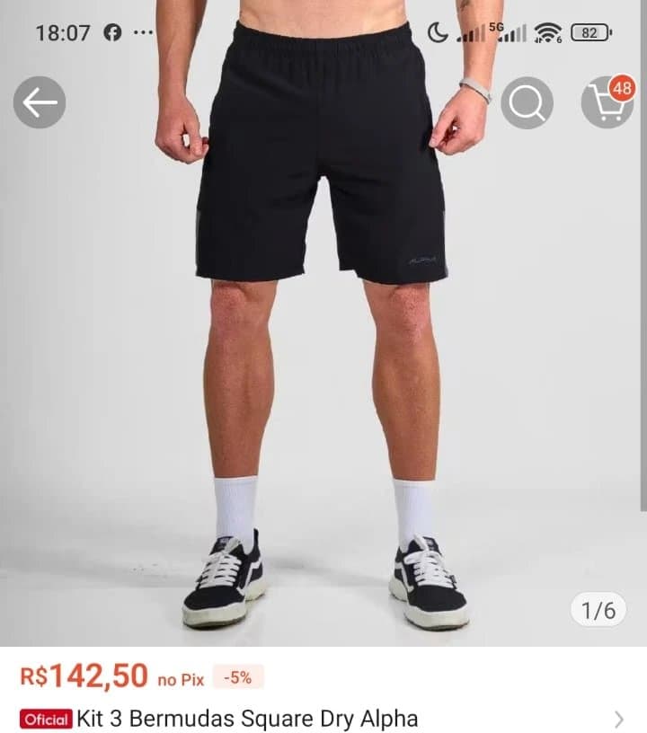 Kit 3 Bermudas Square Dry Alpha