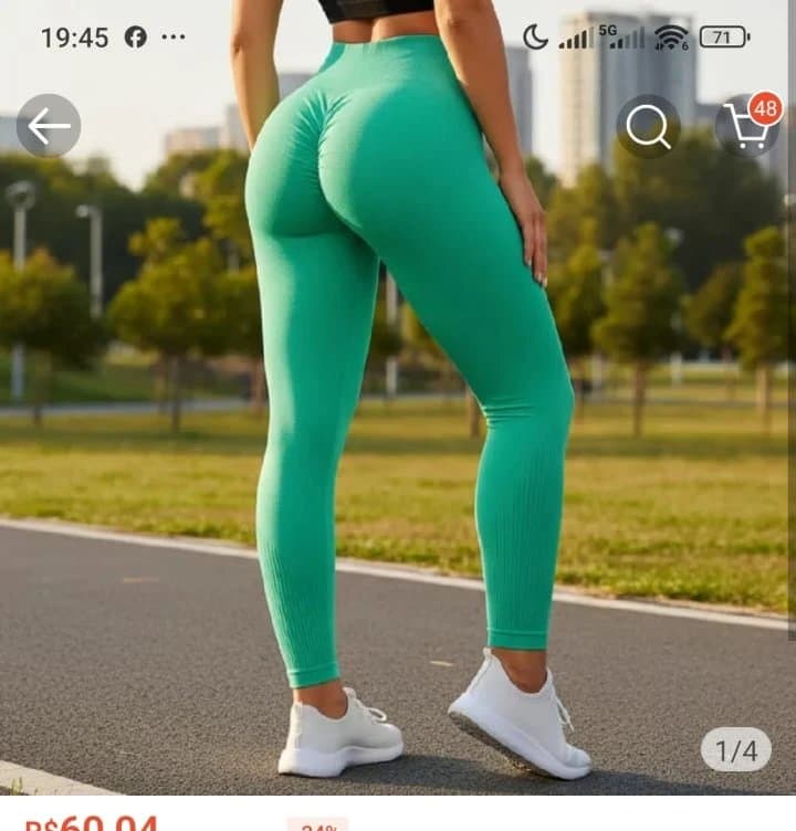 Kit 3 Calça Legging Levanta Bumbum Em Suplex Feminina Adulto Academia
