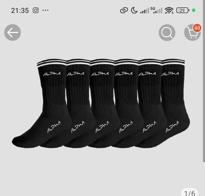 Kit 6 Pares Meias Masculinas Dry Academia Alpha
