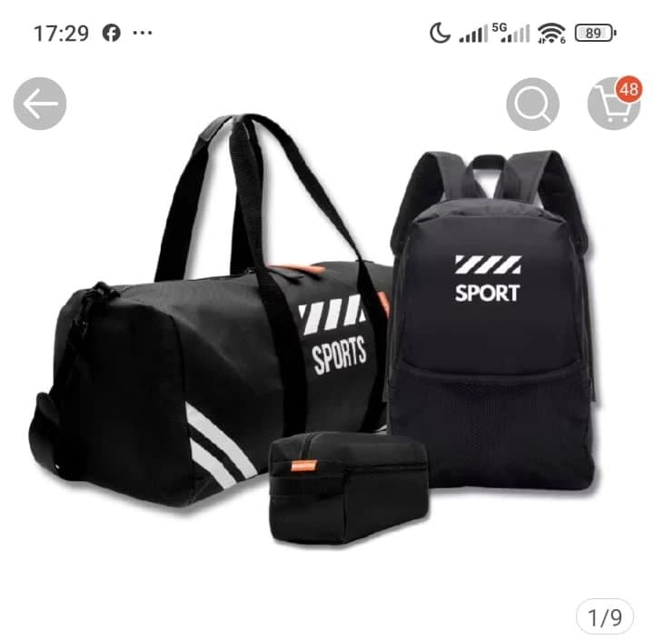 Kit Fitness Bolsa Esportiva Mochila e Necessaire Impermeável Para Academia e Viagem