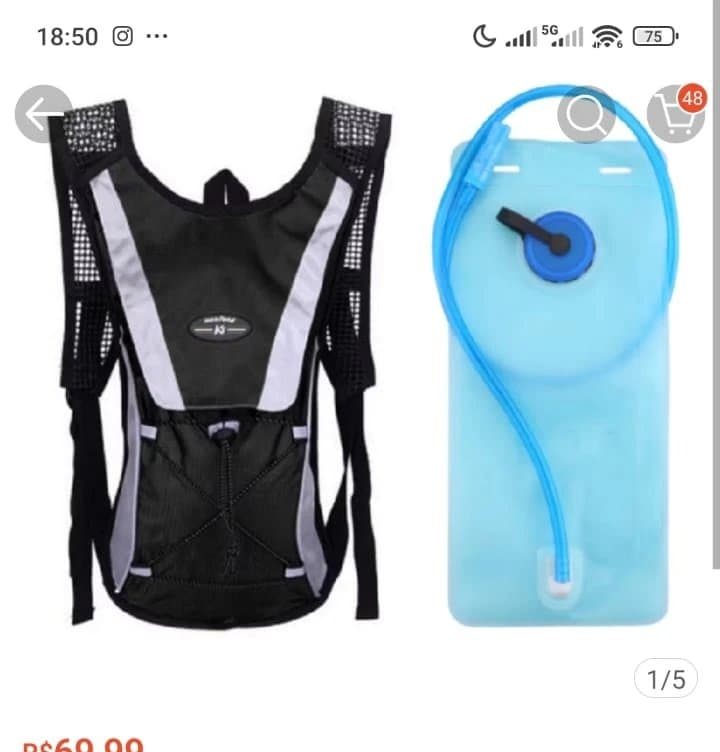 Mochila Hidratação Bike Impermeável Com Bolsa D'água 2L MTB
