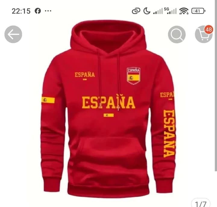 Moletom Masculino Blusa De Frio Algodão Espanha Estiloso