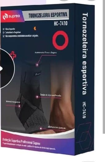 Tornozeleira Ortopédica Compressão Ajustável Para Esportes Academia Crossfit Fitness Estabilizadora