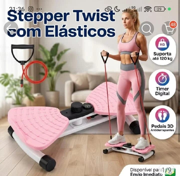 Twister Fitness Modelador De Cintura Com Torção e Corda Abdominais Antiderrapante Monitor Digital